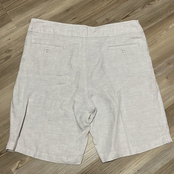 Jones & Co linen shorts Button Zip Drawstring Womens 14 Beige Casual Summer - Picture 9 of 11
